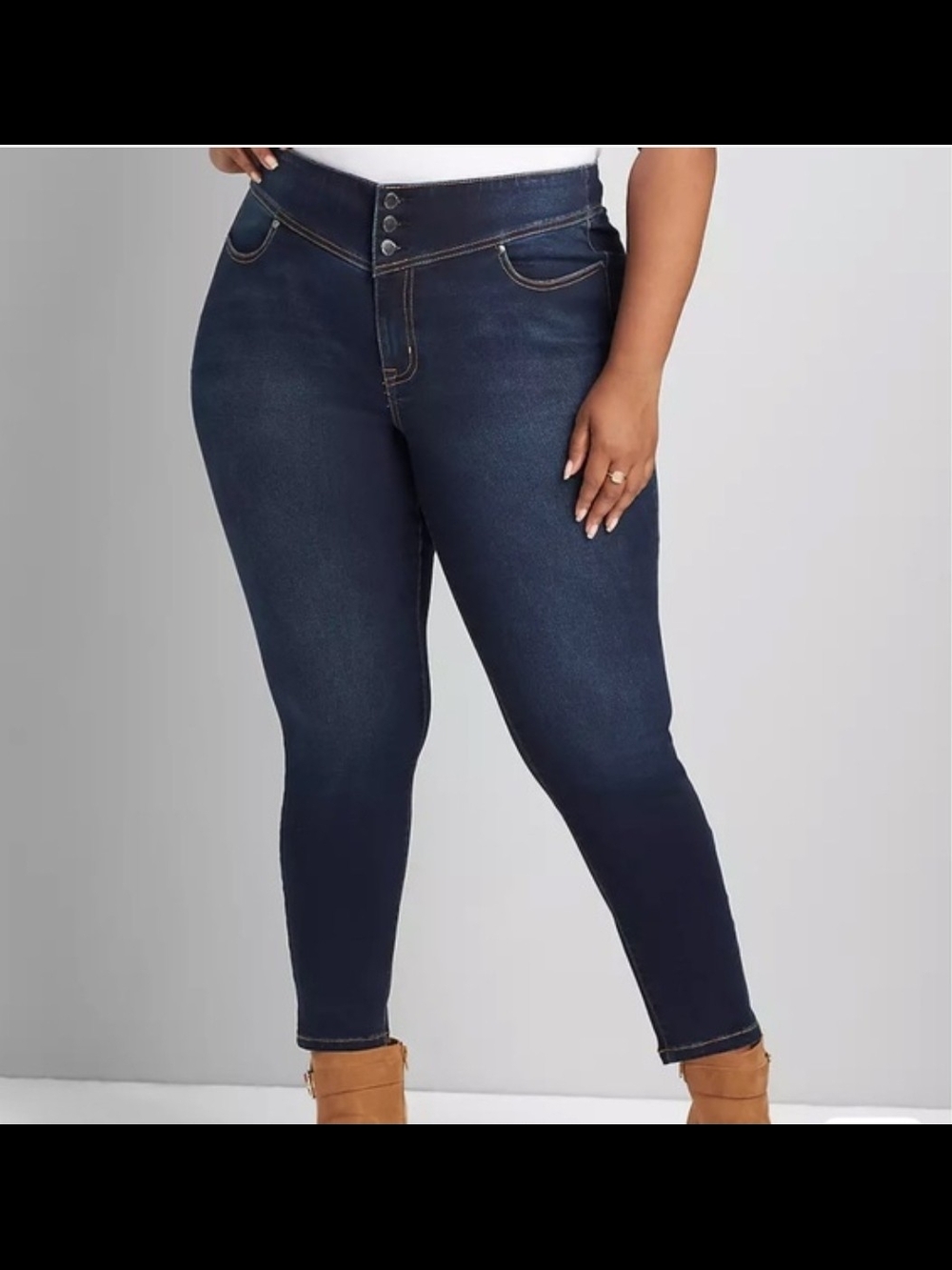 Lane Bryant Dark Indigo High-Rise Skinny Jeggings